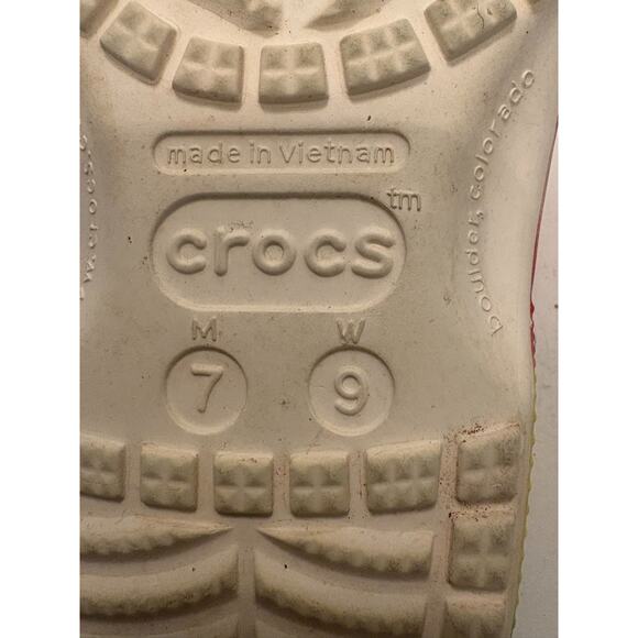 Crocs Classic Adult Rainbow Tye Dye Clogs Sandals Women Size 9 Men Size 7 - Picture 5 of 7